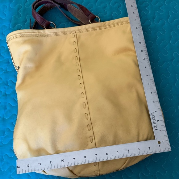 Lucky Brand -Genuine Leather Yellow Bag - Picture 10 of 14